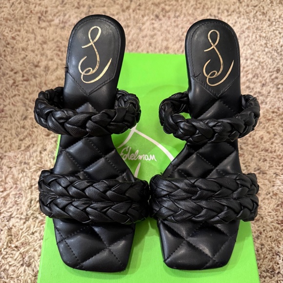 🖤 Sam Edelman Braided Heeled Sandals – Size 8m - Picture 1 of 3